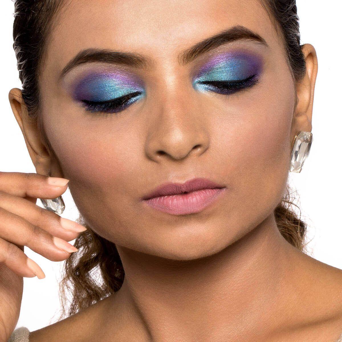 purple and blue eye makeup